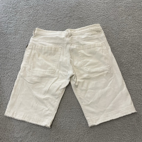 Diesel Industry Denim Jean Shorts Mens 34 White Button Fly Raw Hem - Picture 7 of 16